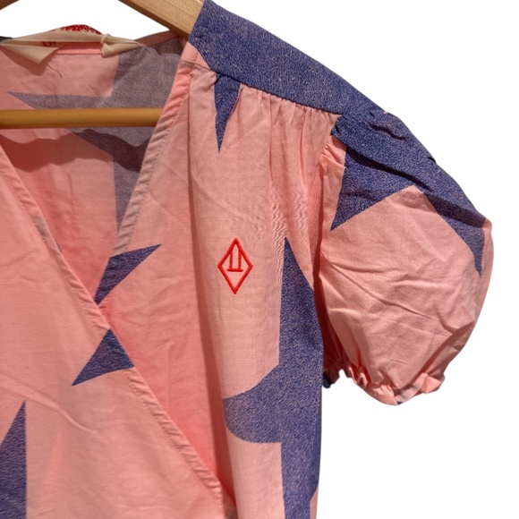 THE ANIMALS OBSERVATORY pink & purple stars dress - size 8 - Picture 2 of 4